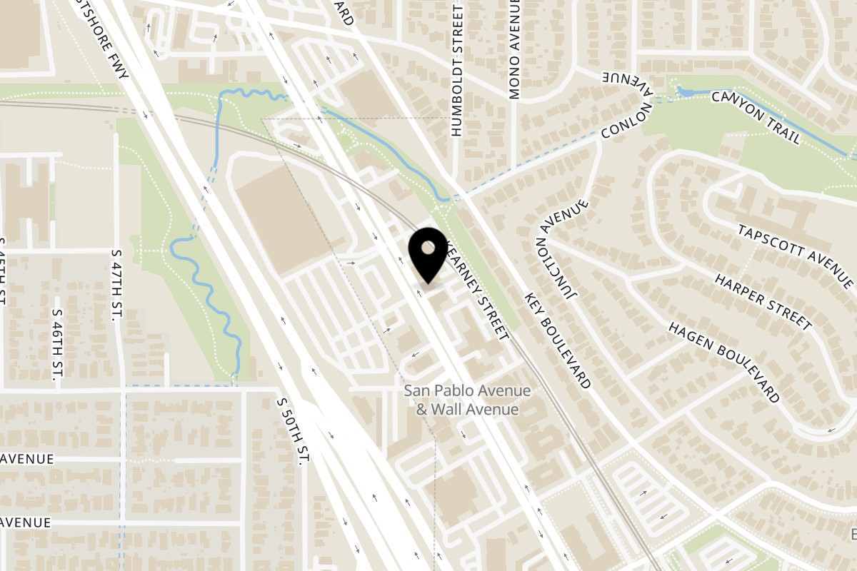 Map showing the location of Brasil Bistro on 11866 San Pablo Ave in El Cerrito